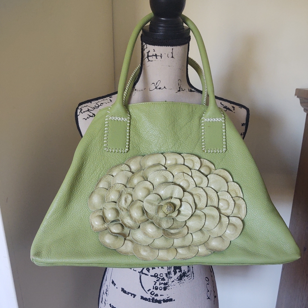 Donna Dixon Green 🍏 Leather Shoulder Bag